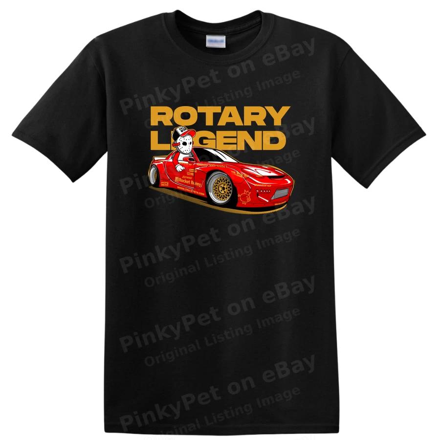 Rotary Legend T Shirt Car Graphic Vintage Racing Red Tee Anime Style Art