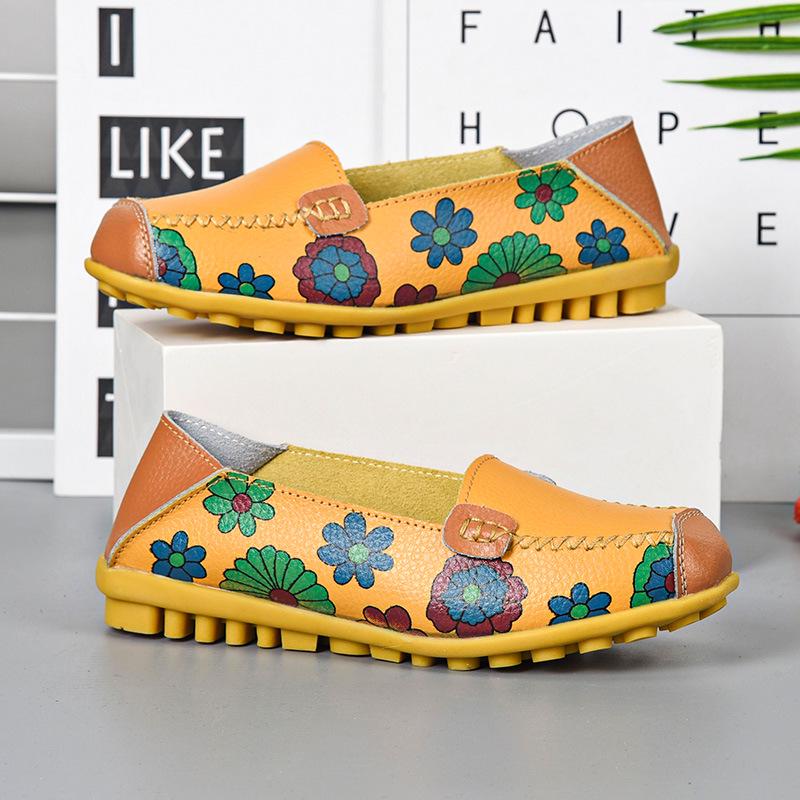 Woman's Flats Shoes Woman Soft Genuine Leather Big Size Boat Shoes for Women