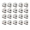 20Pcs D Ring Rivets 360 Rotatable Studs with Screw for Purse Leathercraft Leather Collar Belt Handbag 12.5x19.5mm Silver