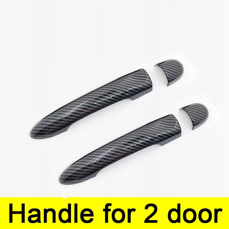 Carbon Fiber Exterior Door Handle Cover Catch Trim Car Cap Accessories for Renault Zoe Z.E 2013 2014 2015 2016 2017