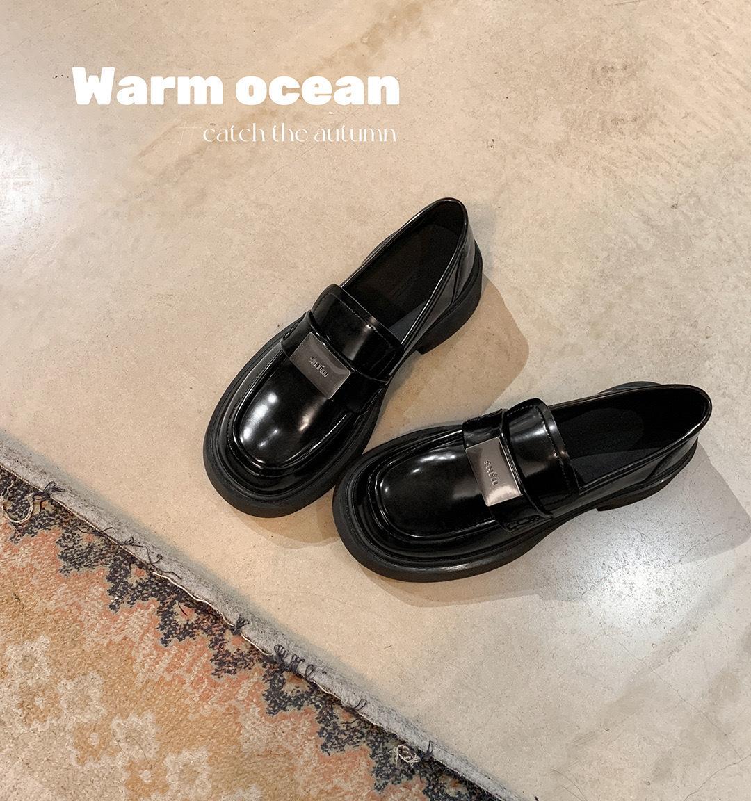 

[Шей Су Иинь] Кембриджская девушка~ студенческий стиль jk на толстой подошве лоферы на одном ходу женские маленькие кожаные туфли 40