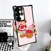 Strawberry Sh-SHortcake Soft Phone Case For Samsung Galaxy S26 Ultra S25 Edge S24 FE S23 Plus S22 S21 + S20 Plating Anti-Fall Fu