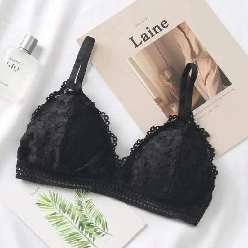 Women Lace Bra Wirefree Bralette Sexy Lingerie Female Brassiere Thin Wireless Underwear Deep V Push Up Bras For Women
