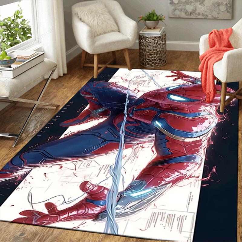 1Pc Spiderman Web Warriors Rug, Office Carpet Indoor Outdoor Doormat, Non-Slip, Comfortable, Living, Christmas Halloween, Xmas Gift S113