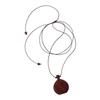 Retro Ethnic Wood Gourd Pendant Necklace - Adjustable Drawstring Sweater Chain