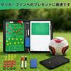 Pure Vie Soccer Tactics Board with Zipper Case, Portable, 26 Magnetic Pieces (2 Colors), Foldable, Half/Full Size, 30 Sheets of Memo Paper, Waterproof
