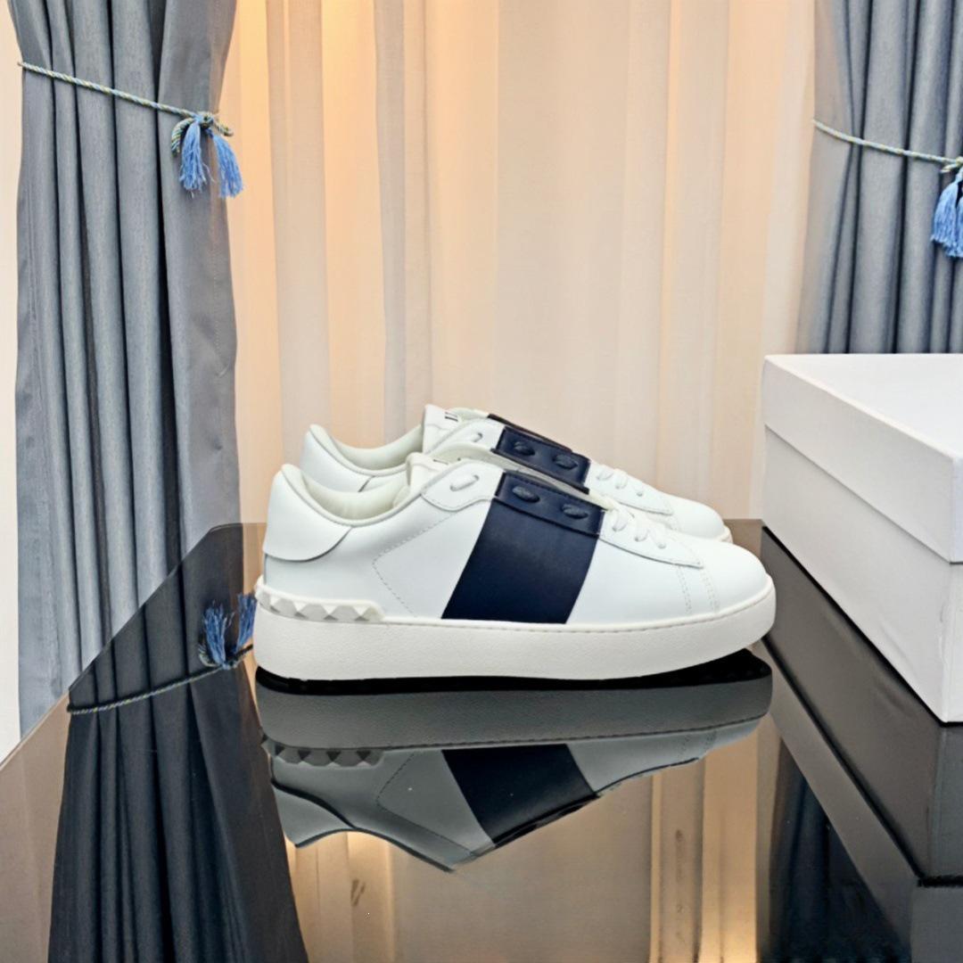 Unisex baltas ādas kniedētas kedas ar