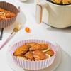 Silicone Air Fryer Pad Foldable with Handle Non-Stick Baking Tray Reusable High Temperature Resistance Baking Basket