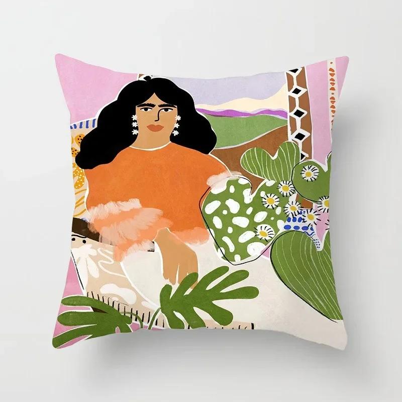 Office Sofa Cushion Cover Matisse Style Camera Record Player Printed Pillow Cover Luxury Home Decor Cushion Cover
