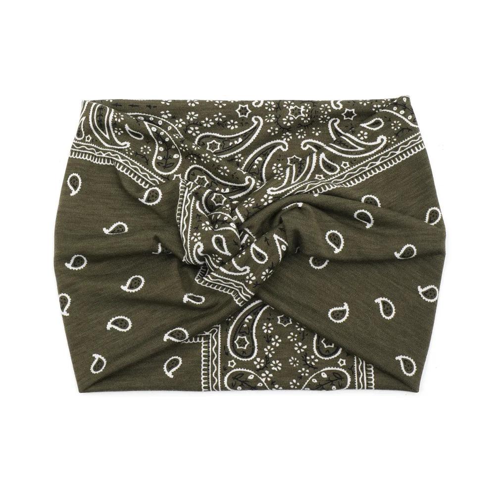 Simple Soild Color Twisted Extra Large Thick Wide Headbands Elastic Turban Workout Sports Hair Band Headwear