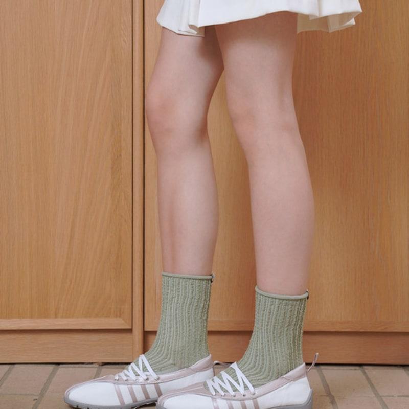 STUDIO SOCKSTOP Line Roll Crew Socks