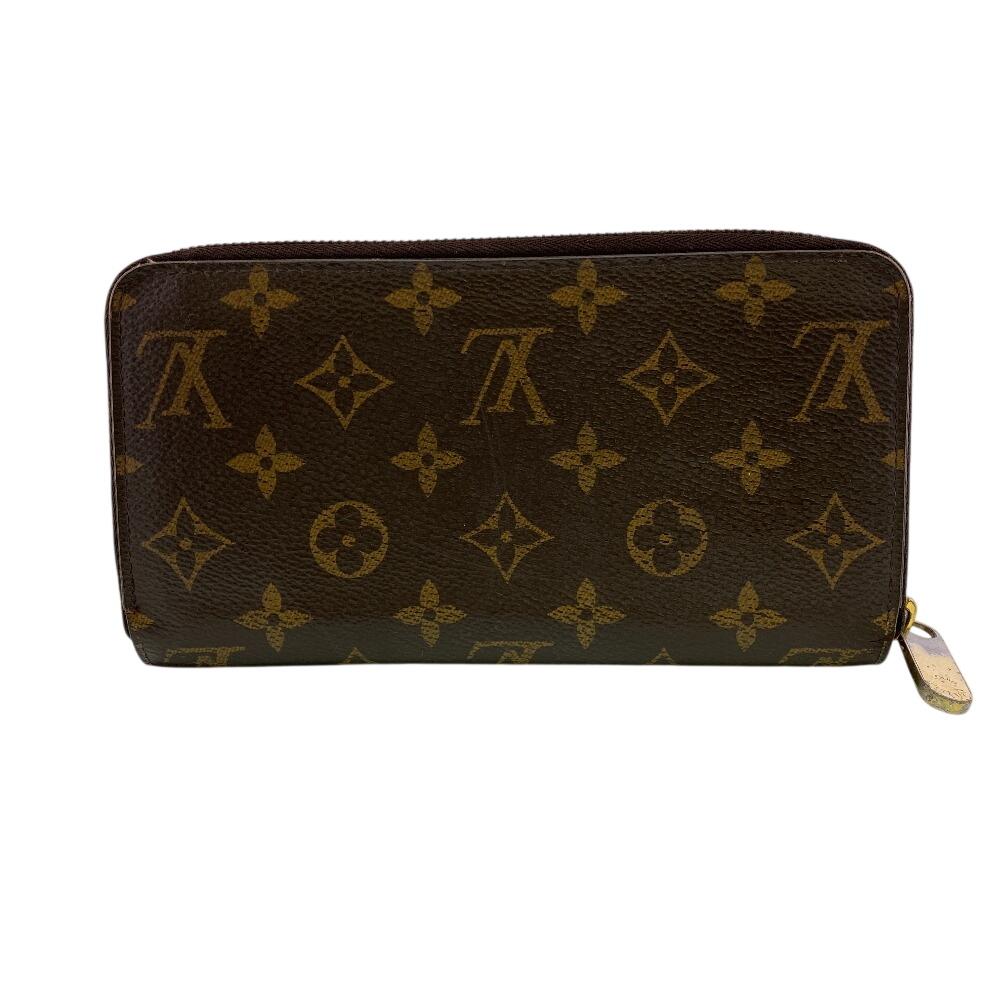 LOUIS VUITTON M42616 Zip Around Monogram leather Zippy wallet Purse Brown leather Used