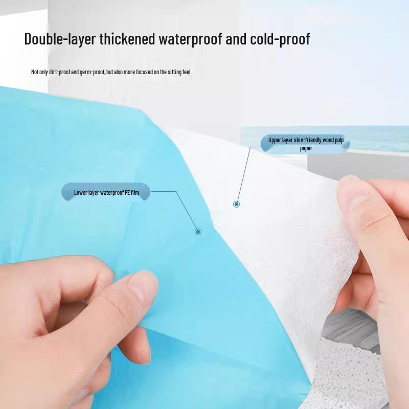 Huse de toaletă de unică folosință adezive îngroșate pentru postpartum și călătorii