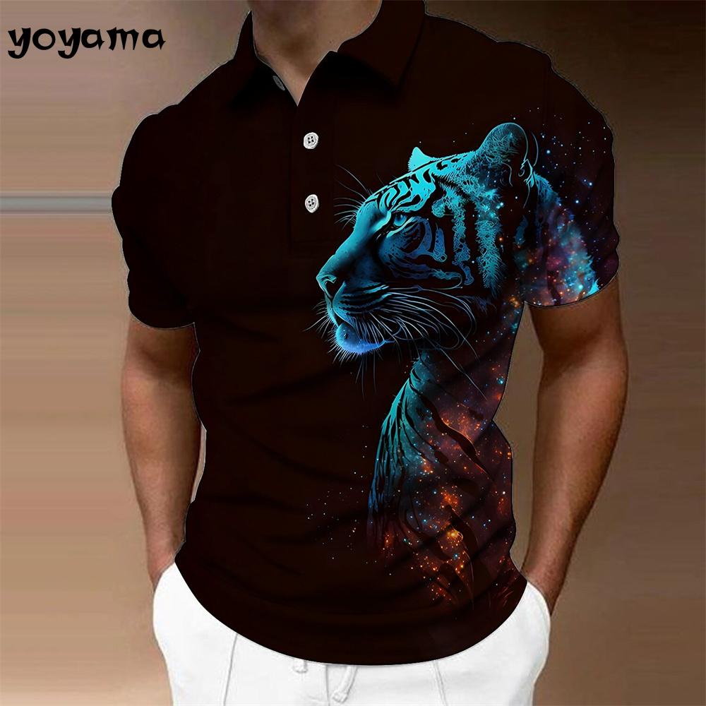 

Мужская рубашка поло с принтом 3D льва, повседневная, с лацканами, топы, футболки, футболка с изображением свирепого зверя для мужчины, одежда, летняя футболка 6xl