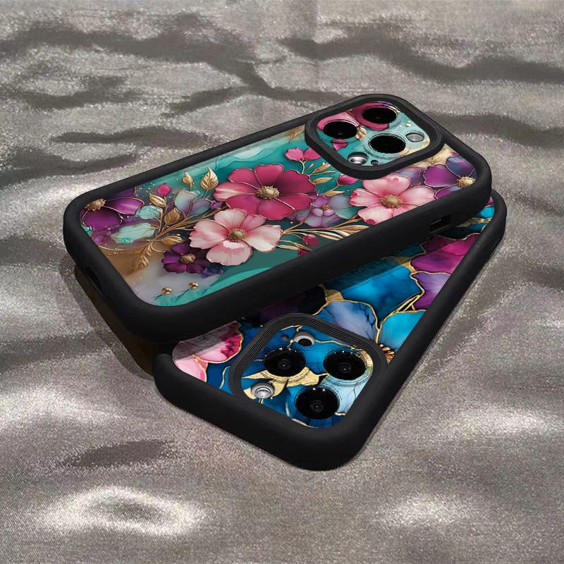 Vintage Floral Pattern Soft TPU Phone Case for Xiaomi Poco X7 X6 X5 X3 M6 F5 F6 F7 Pro 5G Shockproof Candy Silicone Bumper Cover