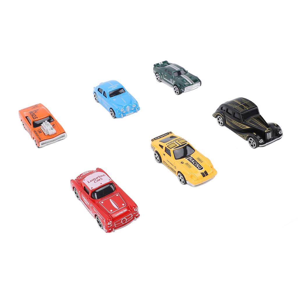 6pcs Children Alloy Car Toy Set Racing Toy Car Vehicle Set for Toddlers Home Decoration Gift