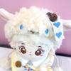 Sheep Kigurumi Cap, Bib, Shirt, Pants, and Bag Set for 10cm Plush Toy, Kigurumi Accessories, Otaku Activities, Doll Mascot, Kpopdoll Costume [Used]