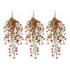 1/2/3/6Pcs Hanging Artificial Violet Flower UV Resistant Realistic Fake Flower Wedding Party Indoor Outdoor Garden Wall Hanging Faux Flower Decoration