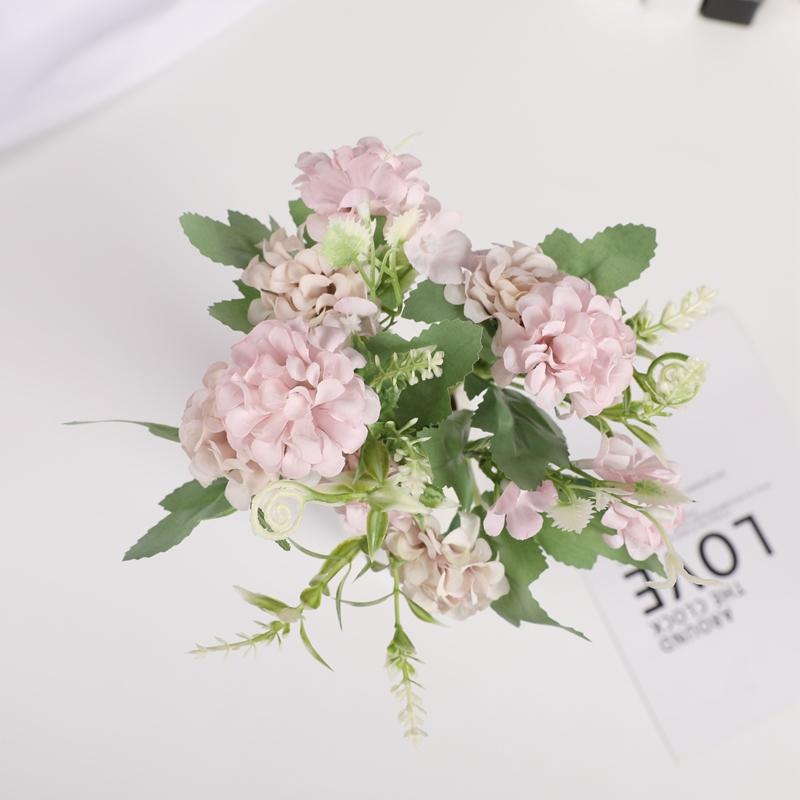 

1/3 Pieces 5 Forks 9 Small Hydrangeas Wedding Home Decor Artificial Bouquet Flower Arrangement Interior Beautification Candy Box 1pc
