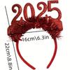 1 Stück Neues 2025 Weihnachts-Stirnband Dekoration Kreatives Stirnband Weihnachtsfeier Dekoration Fotografie Weihnachtsdekorations-Requisiten