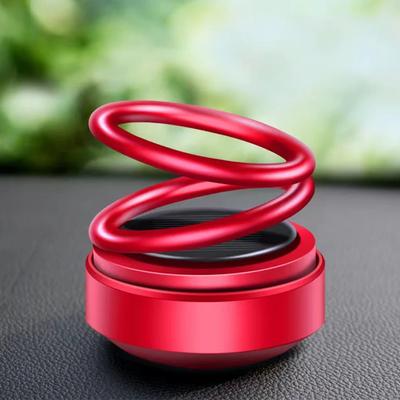 Solar Powered Aromatherapy Diffusers Rotating Suspension Double Ring Car Aromatherapy Car Decoration Accessories