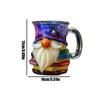 Coffee Cup 3D Gnome Book Hand-painted Ceramic Drinking Mug Fun Tea Cup for Family Friends Beverages Birthdays Home Indoor Travel