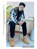 Sangpo Snow Boots: Unisex Sheepskin Fur, Waterproof, Non-Slip, Thick-Soled, Warm Cotton for Autumn/Winter.