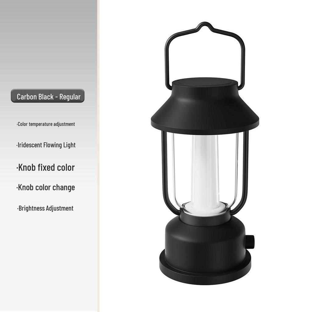 Portable Retro Hurricane Lamp: Luxury Wrought Iron Bedside & Camping Night Light