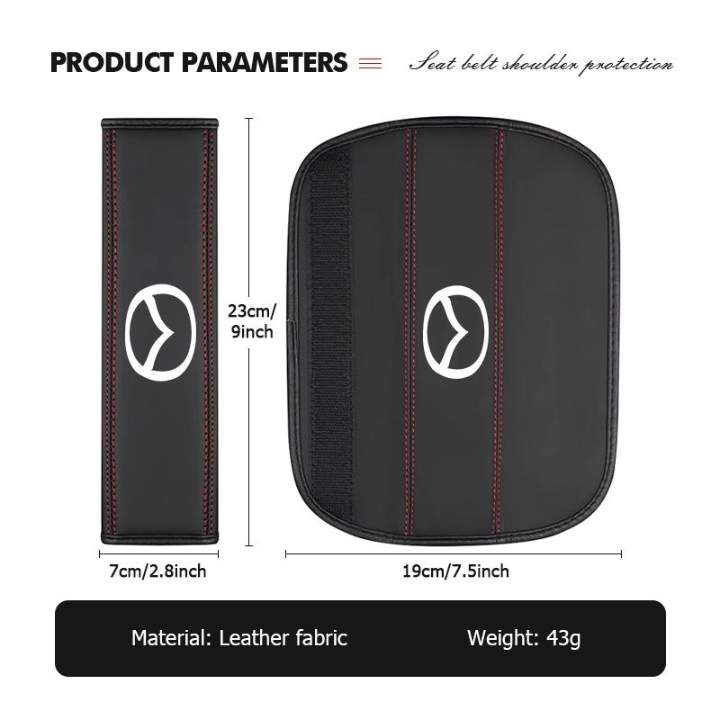 For Mazda Car Seat Belt Shoulder Protective Cover Decompression Comfort Car Accessories Axela Speed 6 CX3 CX4 CX5 CX7 CX8 CX9 MS