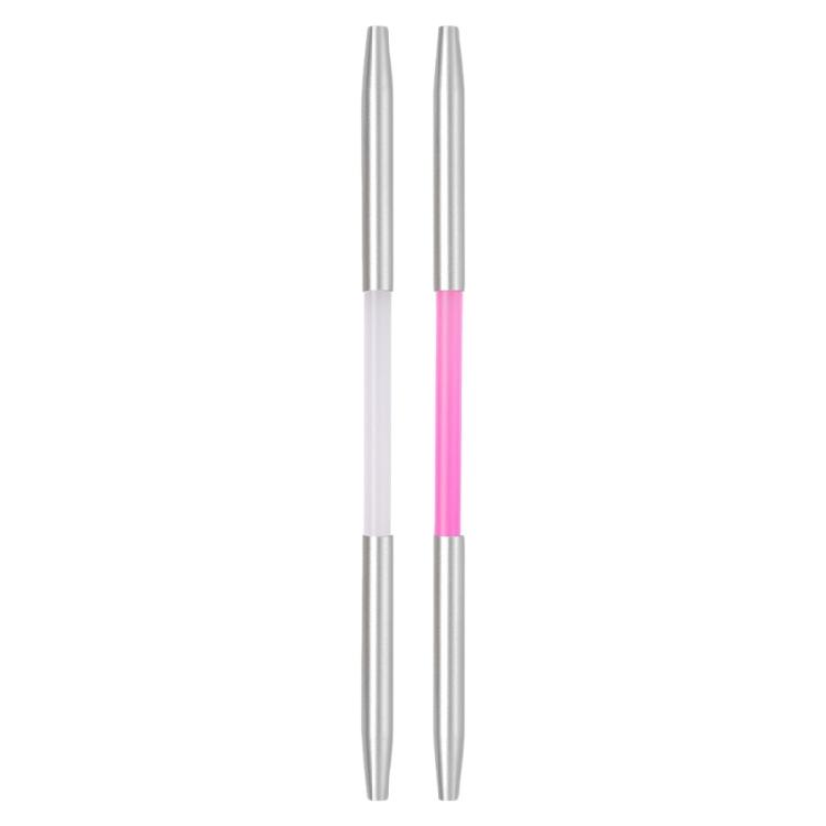 

2Pieces Double Tip Nail Pen Transparent Shaft AntiDry Caps Triangular Handle for Professional Nail Artists and Hobbyists 1