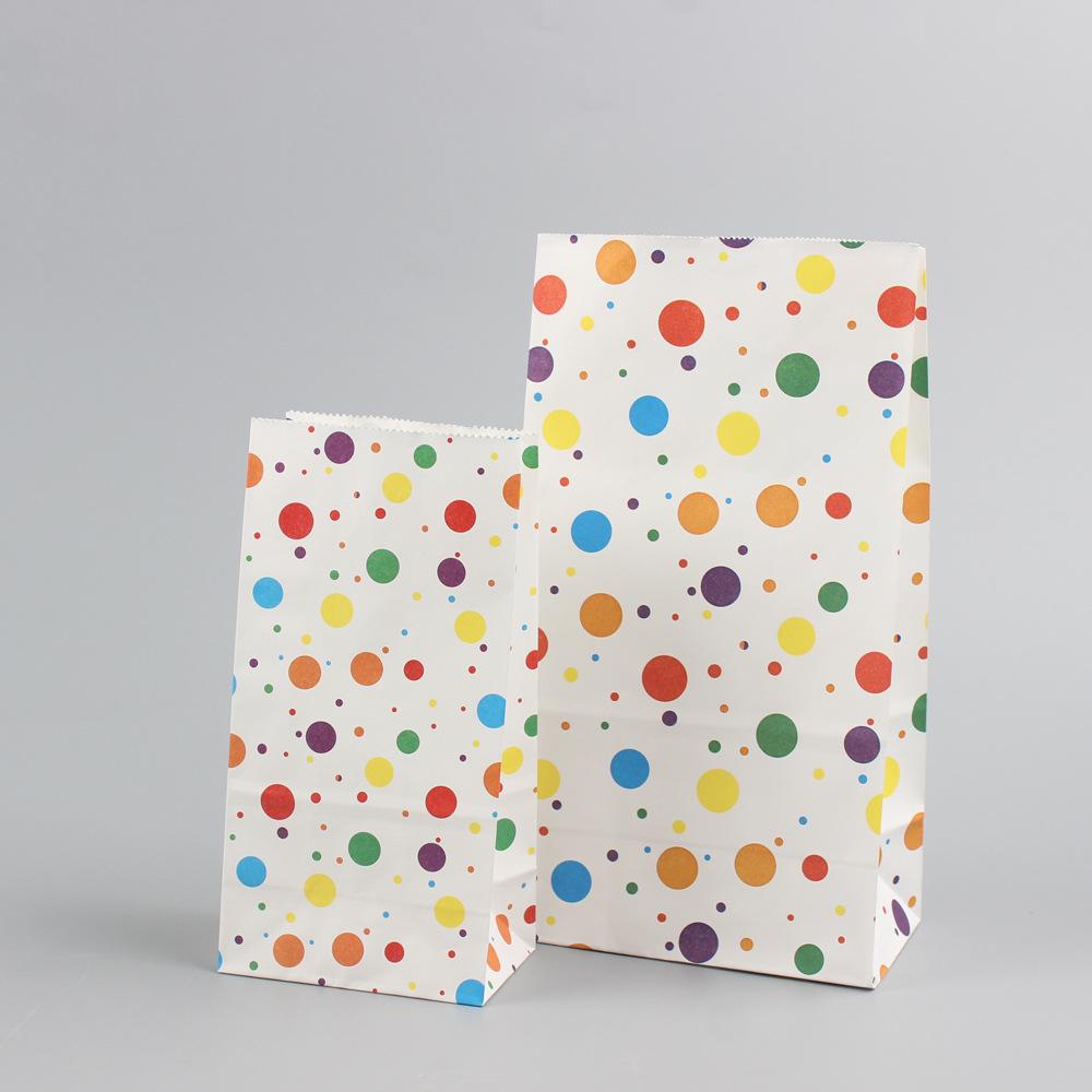 Colorful Striped and Polka Dot Party Candy Paper Bag