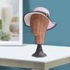 Friendly Rattan Hat And Wig Holder Portable Display Stand Rack With Practical Black Base Easy Assembly Storage