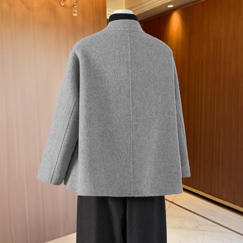 Damen Wollmantel im neuen chinesischen Stil, doppelseitig