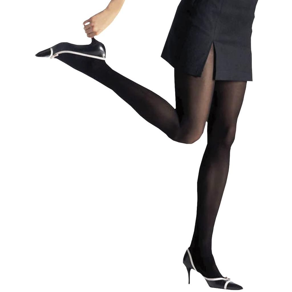 ENYA-KARIN Cabifi 140 Denier Graduated Compression Pantyhose, Black, L/LL