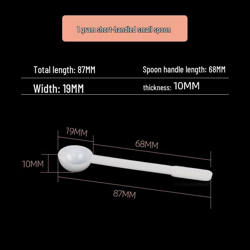 Jednorazowe Plastikowe Łyżki Miarkowe: 1-10 g dla Mleka w Proszku i Płynów