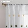 1PC NAPEARL Christmas Style Sheer Curtains Exquisite Santa Claus Pattern Embroidered Tulle for Living Room Bedroom Balcony Window Home Decor