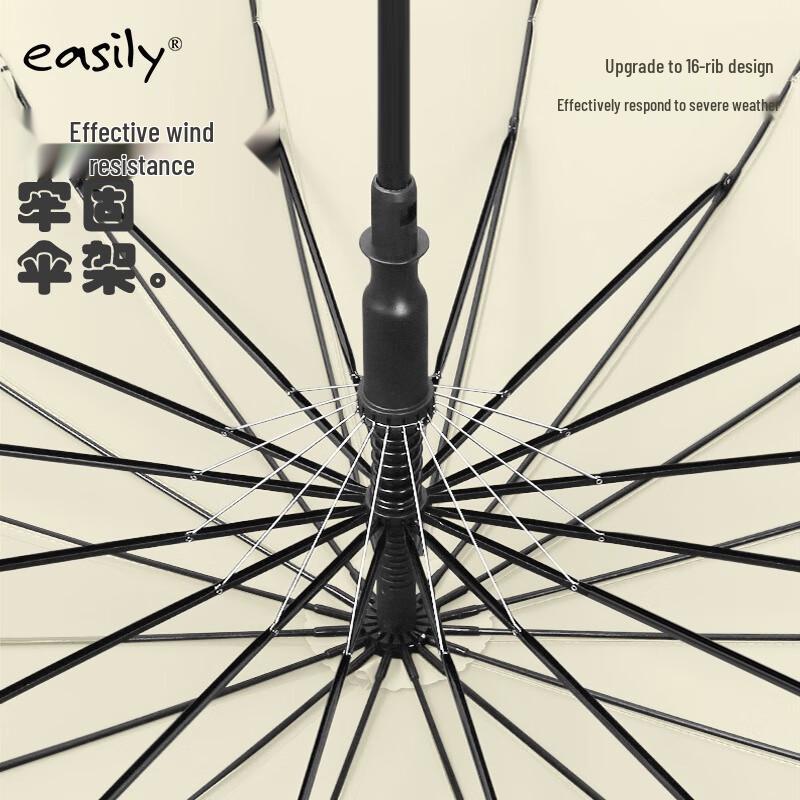 Elektrický větruodolný deštník s dlouhou rukojetí a květy odhalujícími vodu