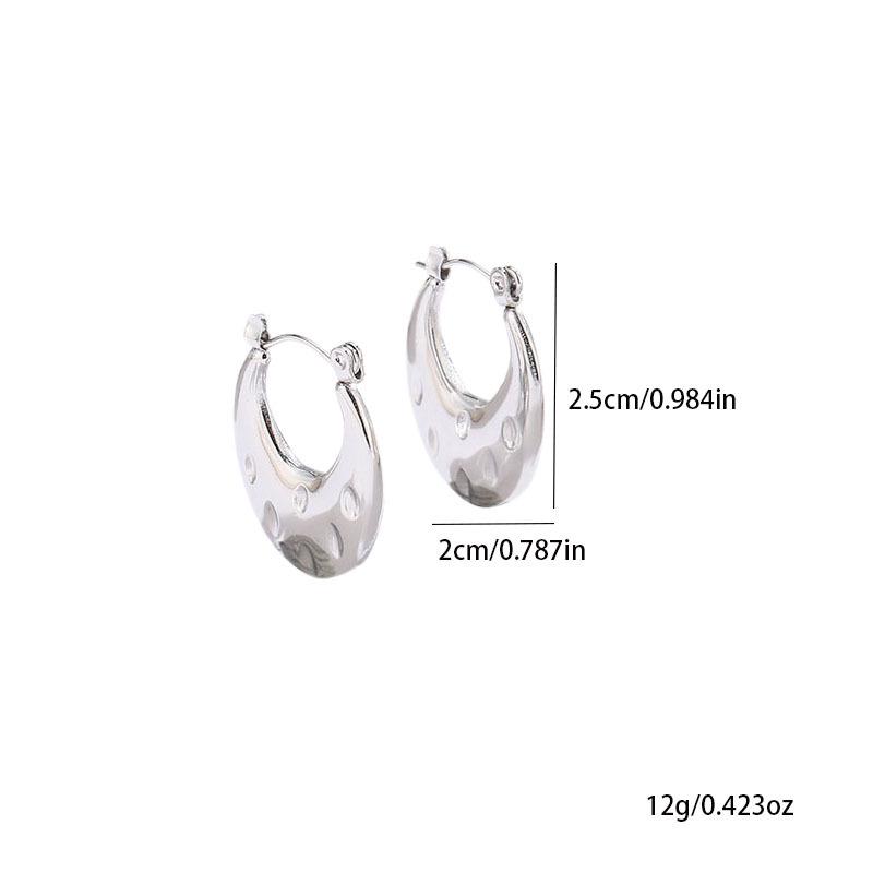 Elegant Titanium Steel Gold-Plated Earrings: Trendy, High-End Design with a Chic, Modern Style.