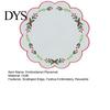 Autumn Harvest Table Settings Christmas Scalloped Embroidered Placemat, 15 Inch Cloth Place Mat with Holly Berries Waterproof Fabric Mats Leaves