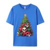 Matching Family Christmas Tree Skeleton Skulls Santa Hat TShirts Cotton Unisex TShirts Printed Autumn TShirt