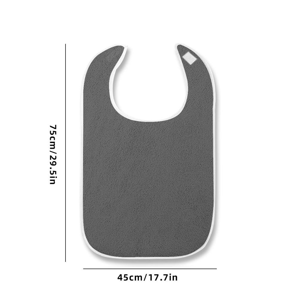 Soft Adult Bib Adjustable Mouth Wipe Polyester Daily Care Apron Adult