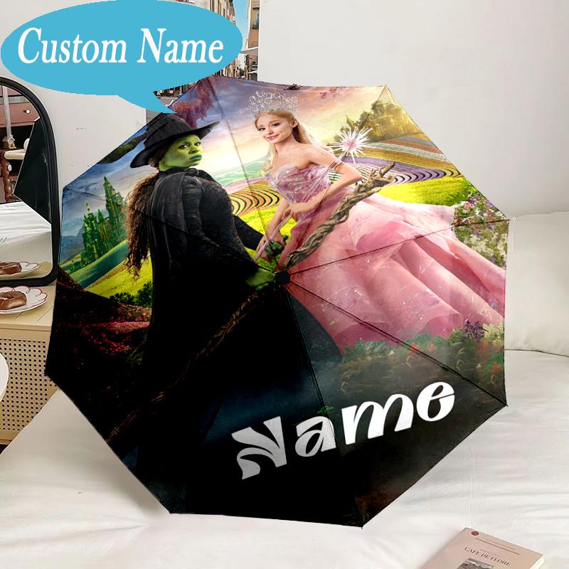 Custom Name Umbrella Magic Friendship Witch Umbrella 8-Frame for Travel, Camping, Casual Lightweight Portable, Essential for Family Gifts