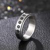 Personalized Niche Ring, Rotatable Unisex Ring, Small Flower Fashion Jewelry
