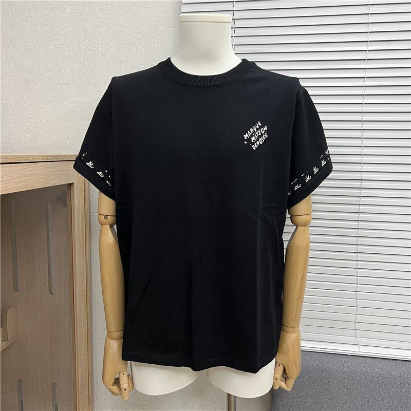 Edition 2025 Spring/Summer Trendy Jacquard Brand Logo Knit Unisex Short Sleeve