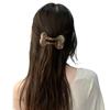 Bone Shape Hair Clip With Polka Dot Leopard Plaid Print Bangs Styling Womens Accessory Sweet Chic Headwear