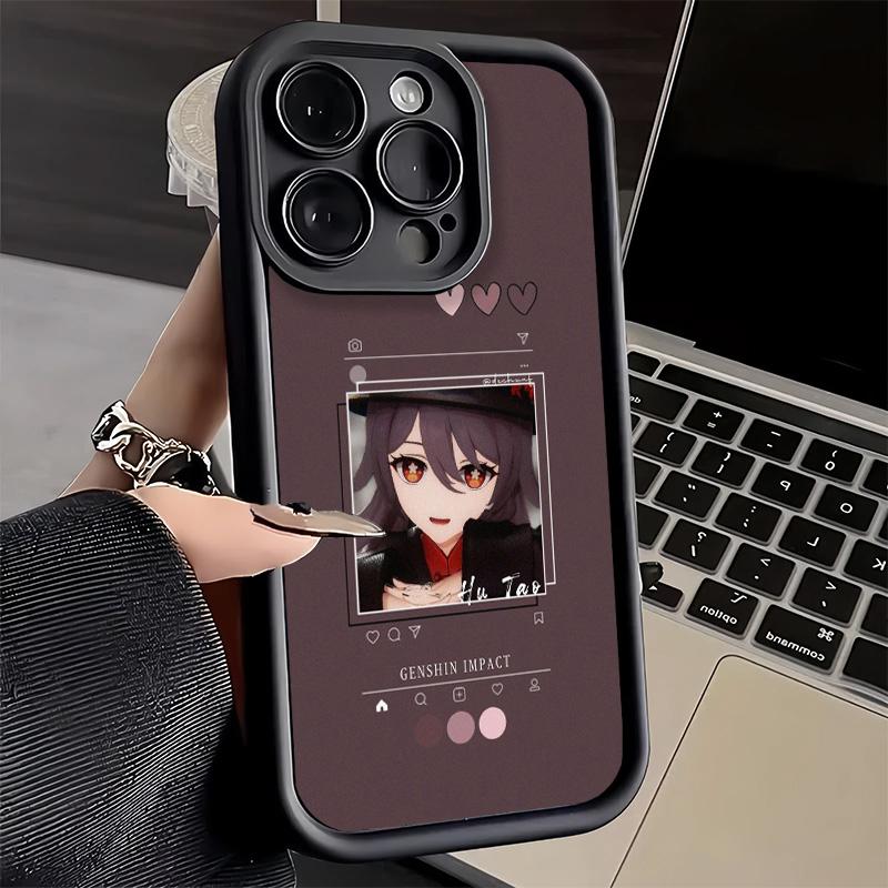 Phone Case for iPhone 17 Air 16E 15 16 Pro Max Genshin Impact Simple Design Cover 14 Plus 13 12 Mini Soft Shell Silicone Fundas