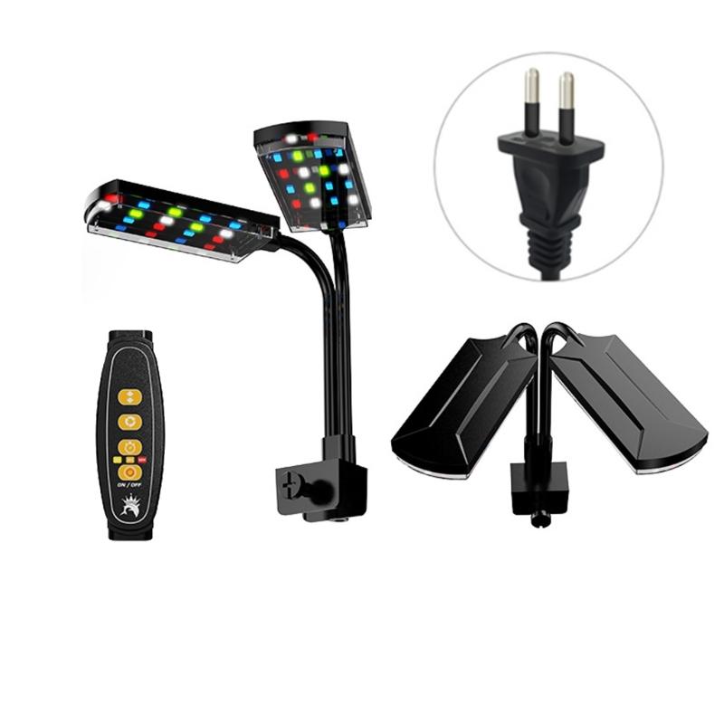 Adjust Brightness LED Fishtanks Light with Double Head USB Clip On Lamp for Small Aquariums Fishtanks Lighting Tool