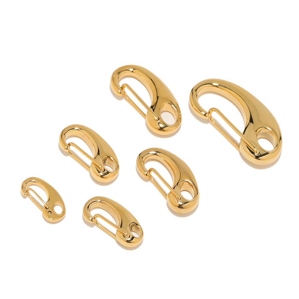 5Pcs Stainless Steel D Lobster Clasps Necklace Hooks Chains Connectors Bracelet Making DIY Jewelry Supplies Accessories