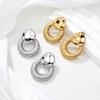 2025 European Geometric Titanium Steel Stud Earrings: Lightweight, Luxury, High-End Fashion for Women