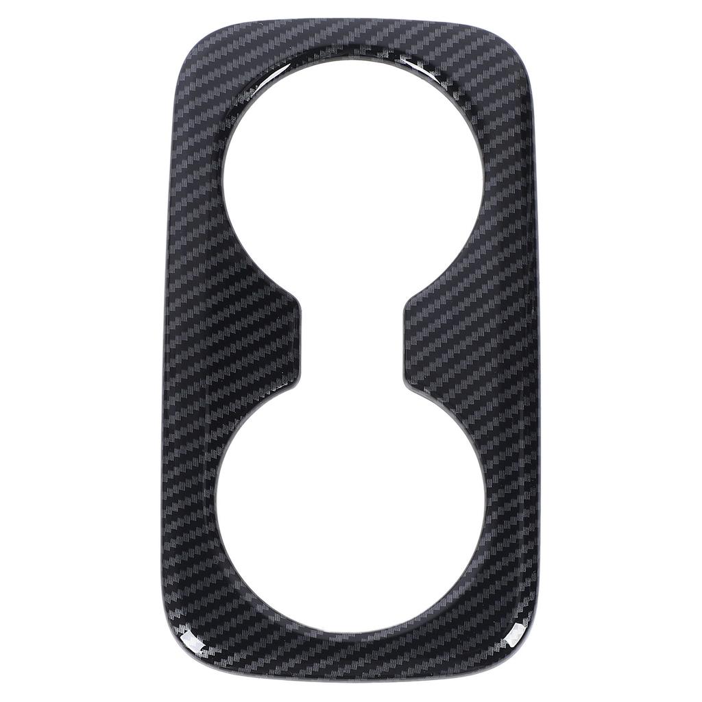 Rear Seat Cup Holder Panel Cover Trim Carbon Fiber Pattern Back Seat Water Cup Holder Frame Cover